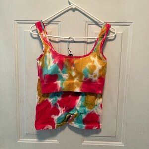 Colorful Tie-Dye Women's Workout Set